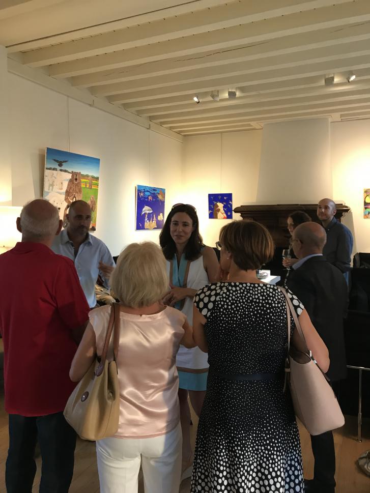 Exhibition's opening at Hôtel Relais et Château Le Saint James